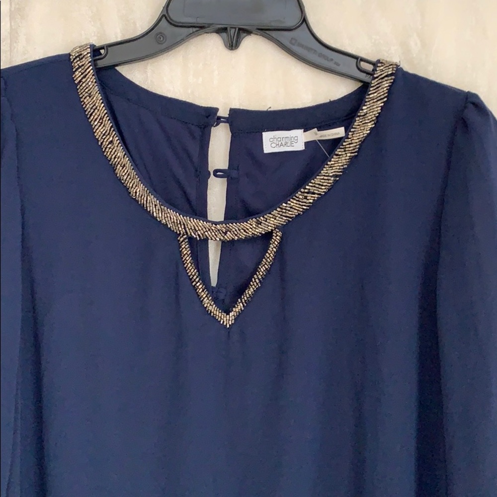 NWT Navy blouse